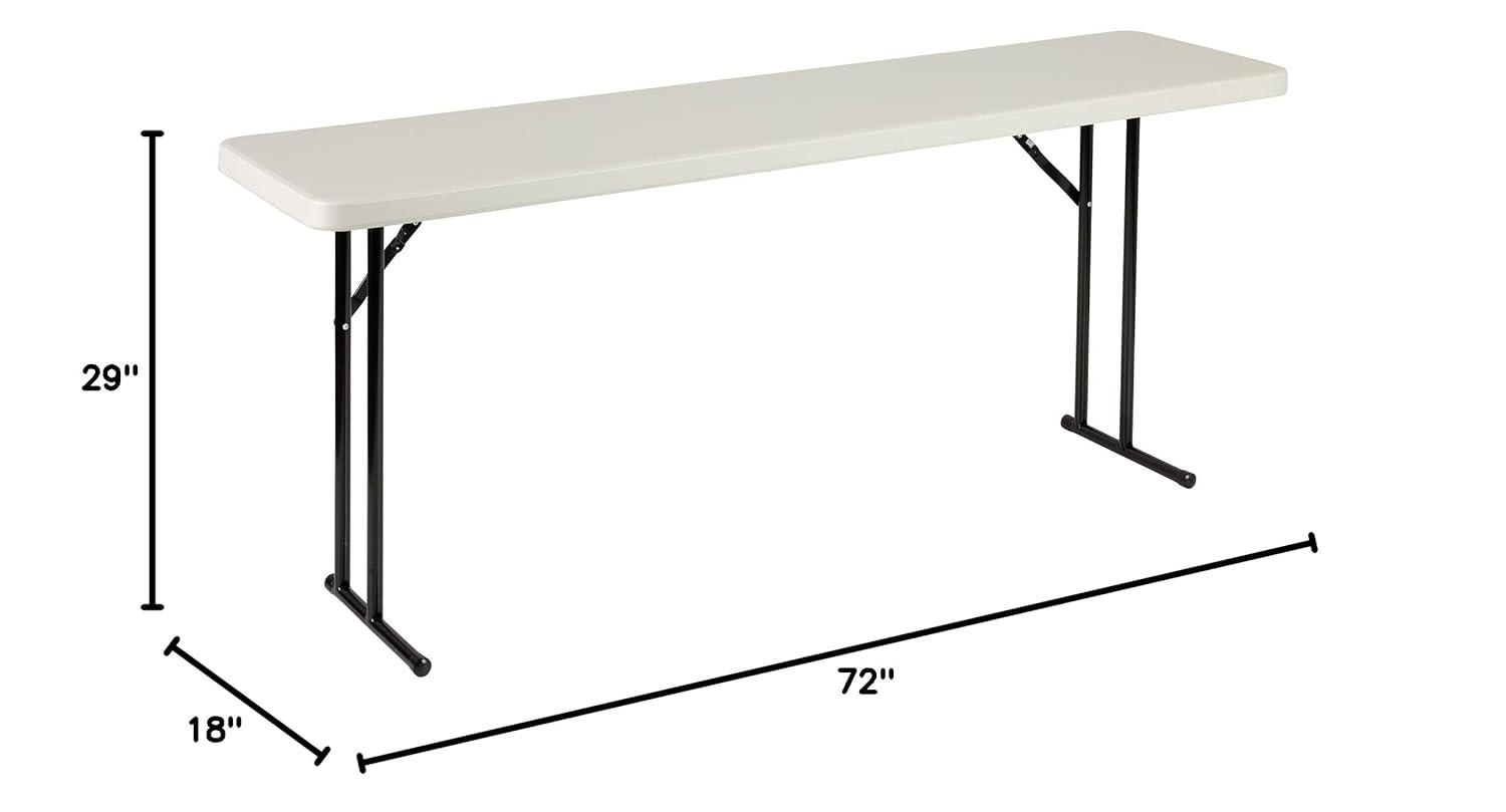 Rectangular Blow-Molded Plastic Folding Training Seminar Table