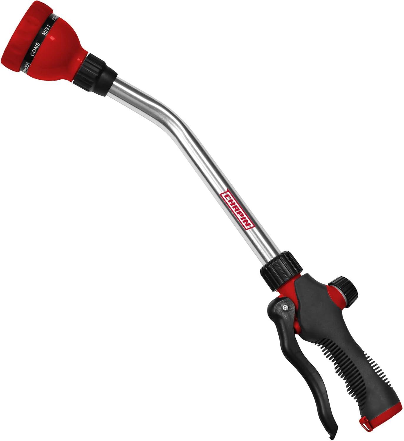 18-inch Black and Red Adjustable Spray Pattern Watering Wand