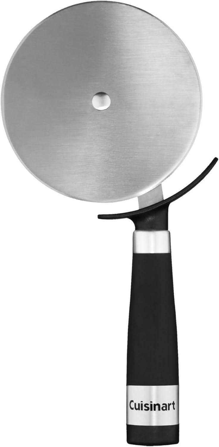 Black and Stainless Steel Barrel Handle Pizza Cutter