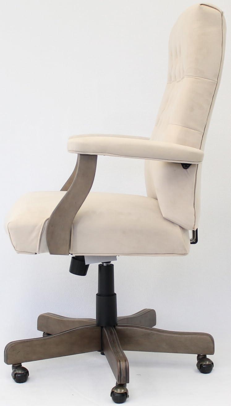Traditional Executive Chair Beige: Swivel, Adjustable, Tufted - Boss Office Products