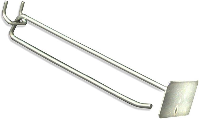 Azar Displays 8" Metal Wire Scan Hook: 0.187" Diameter, 50-Pack (Set of 50)