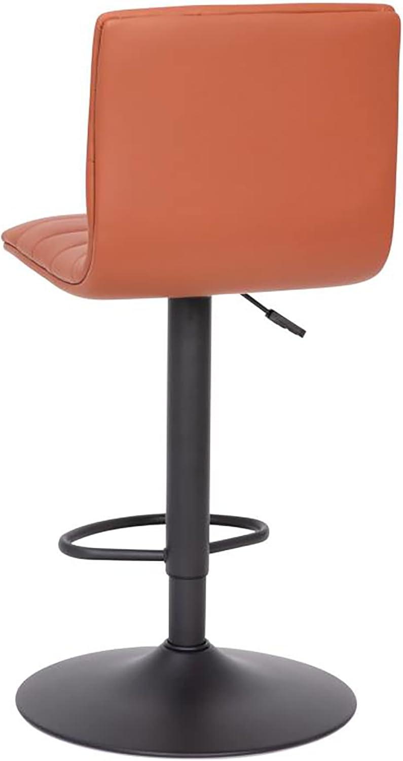 Flash Furniture Modern Vinyl Adjustable Height Barstool with Horizontal Stitch Back