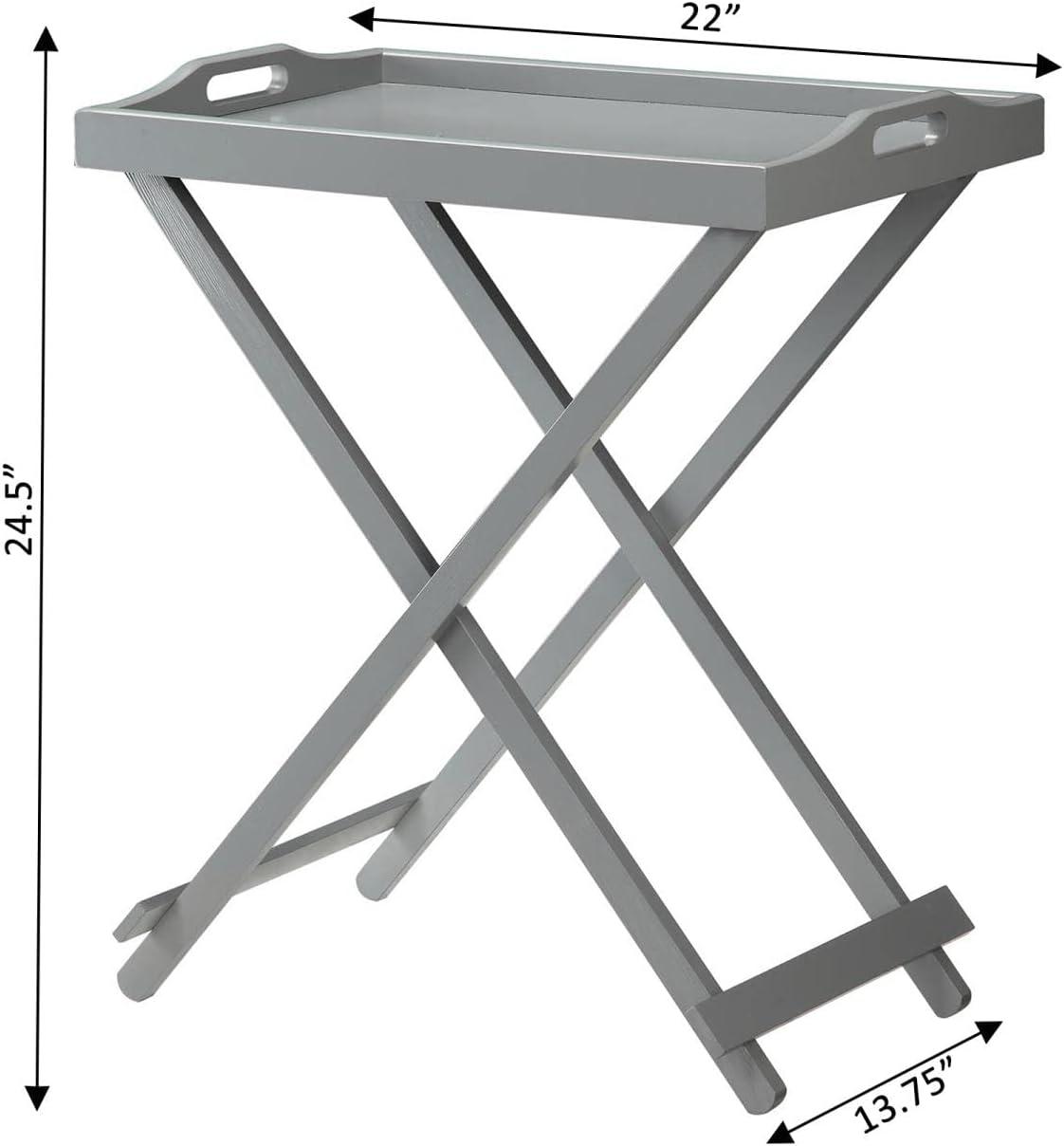 Convenience Concepts Designs2Go Folding Tray Table, Gray