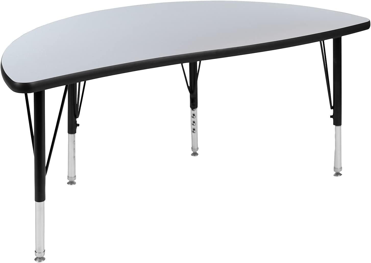 Goddard 48" Grey Thermal Laminate Wave Collaborative Activity Table