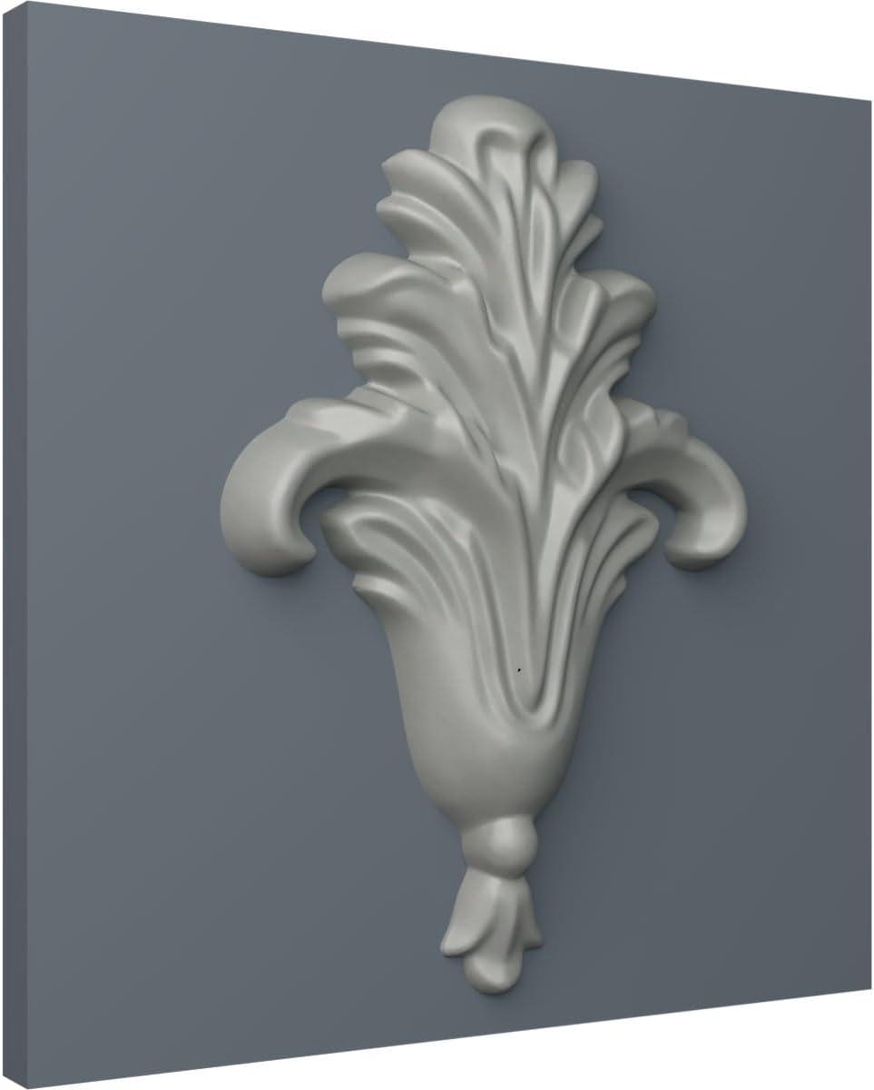 Small Primed Polyurethane Foliage Onlay Accent Piece