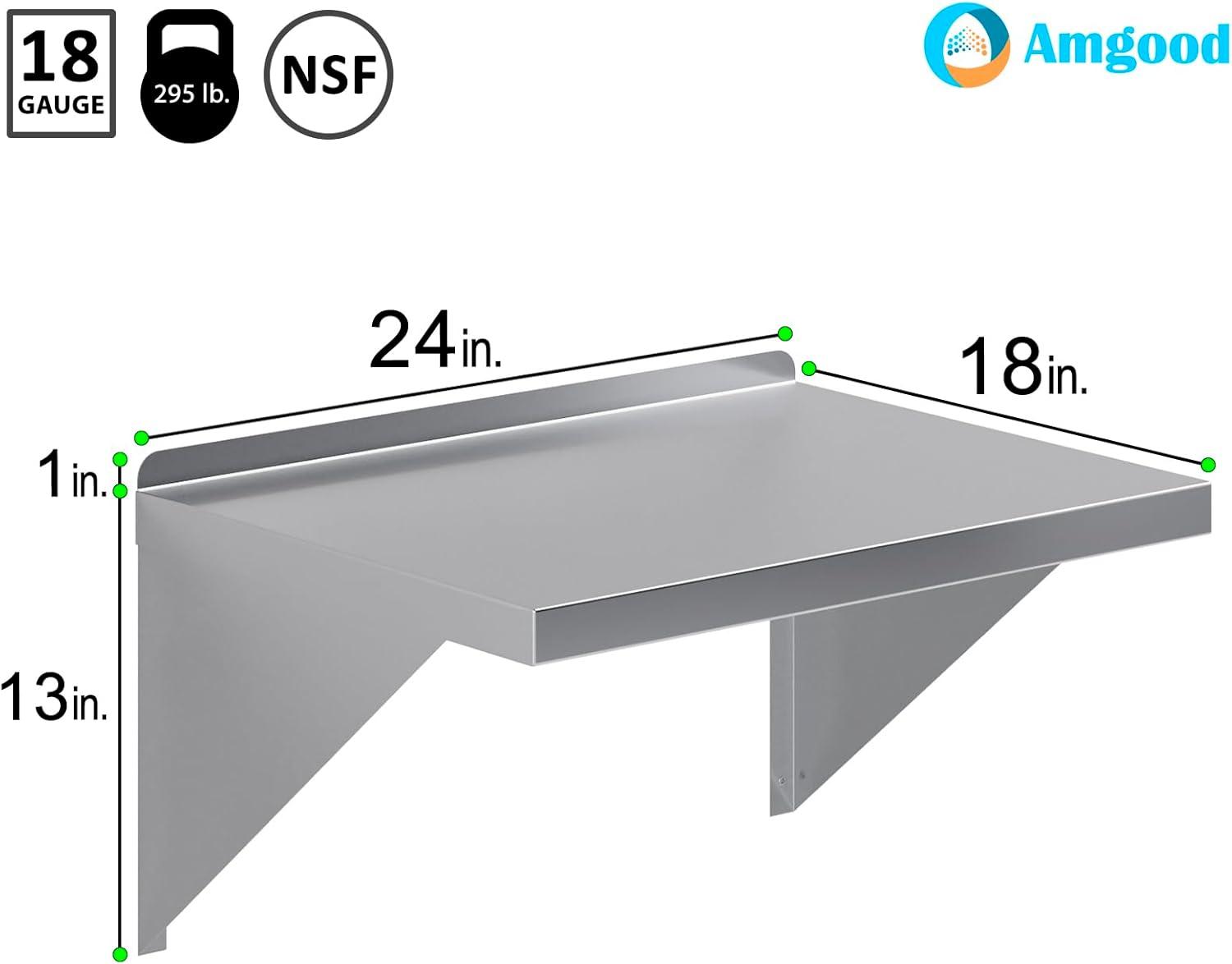 Amgood Stainless Steel Wall Mount Shelf
