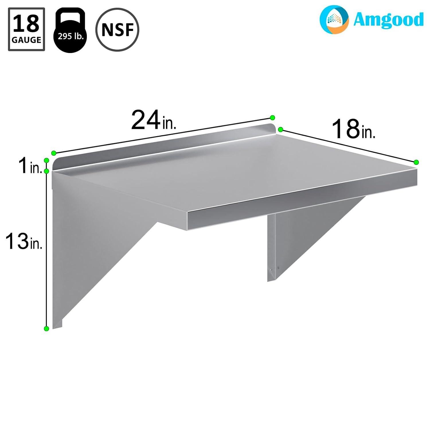 Amgood Stainless Steel Wall Mount Shelf
