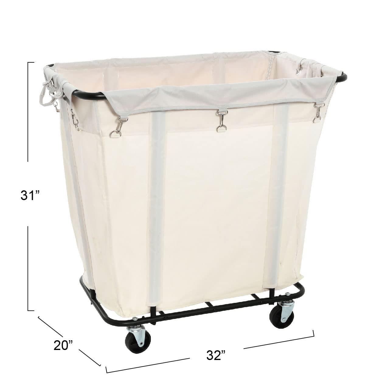 Household Essentials Rolling Laundry Hamper with Handles