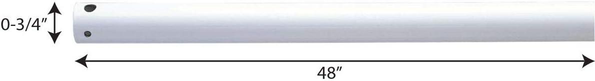 Progress Lighting AirPro Universal 48-in White Steel Indoor Ceiling Fan Downrod