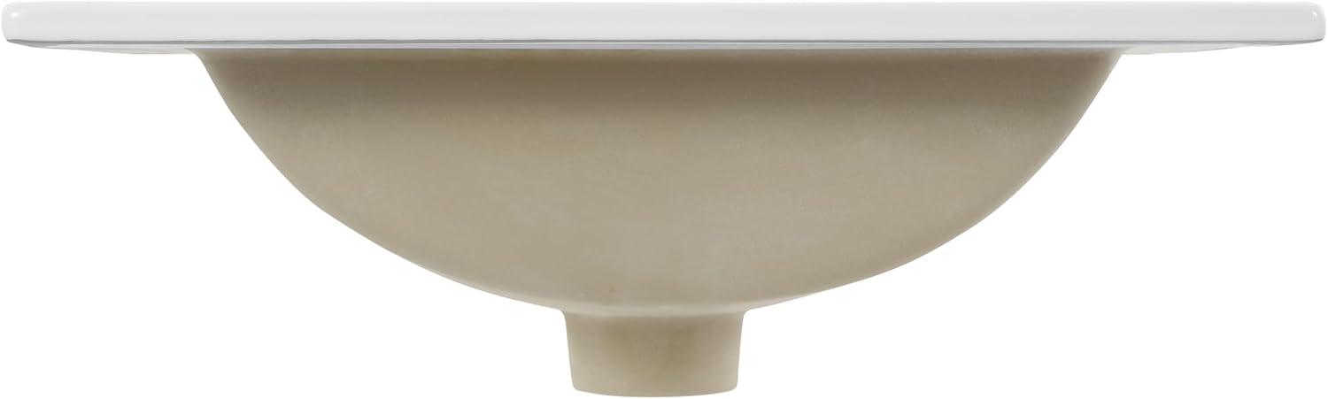 Ancillary 3-Hole 20" Classic Contemporary Rectangular Ceramic Single Sink Basin Vanity Top