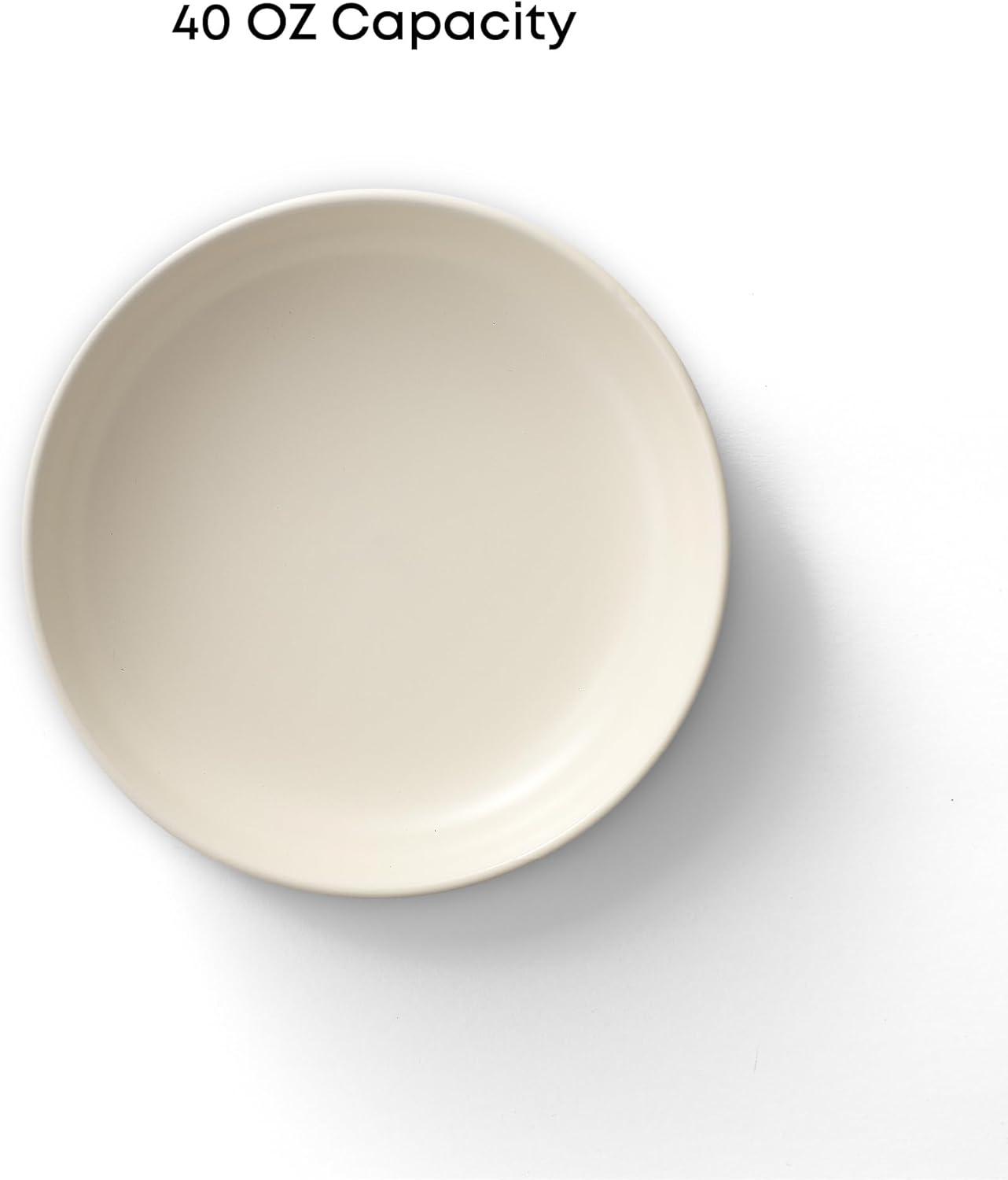 JoyJolt JoyJolt Mesa 4pc Stoneware Pasta Bowl set, 40oz (Set of 4)