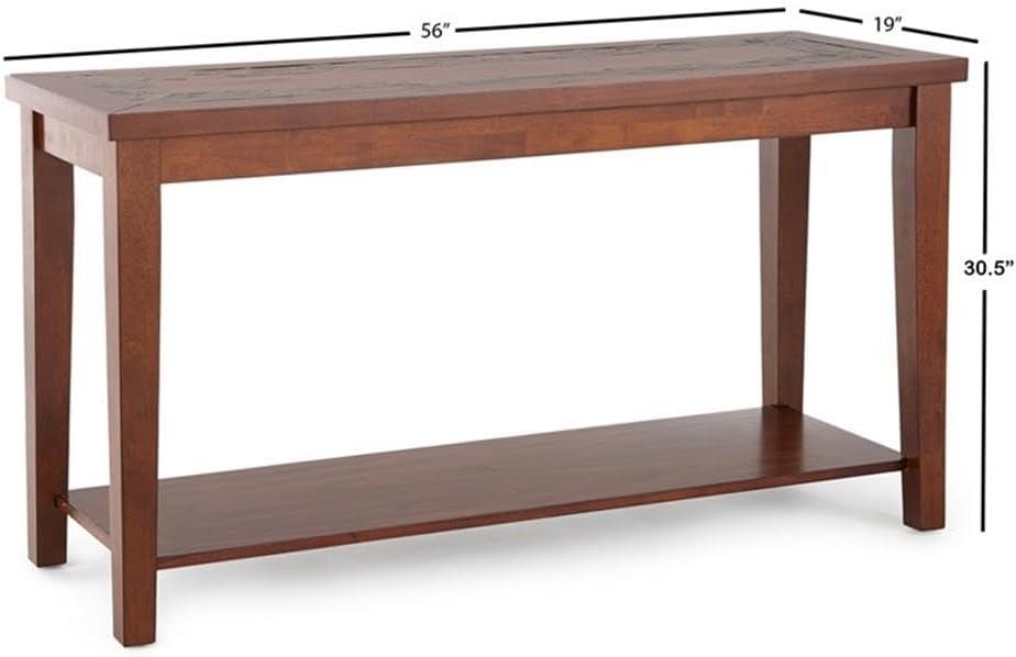 Steve Silver Company Davenport Slate Sofa Table, 56" x 19" x 30", Brown