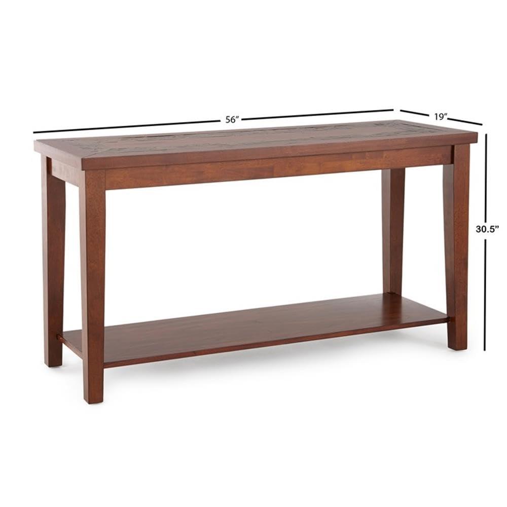Steve Silver Company Davenport Slate Sofa Table, 56" x 19" x 30", Brown