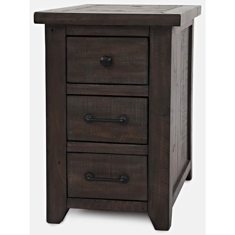 Jofran,Harris USB Charging Side Table- Brown Color
