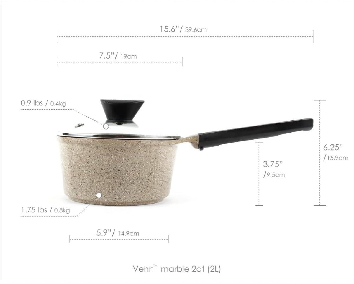 Neoflam 2 Quarts Non-Stick Aluminum Saucepan