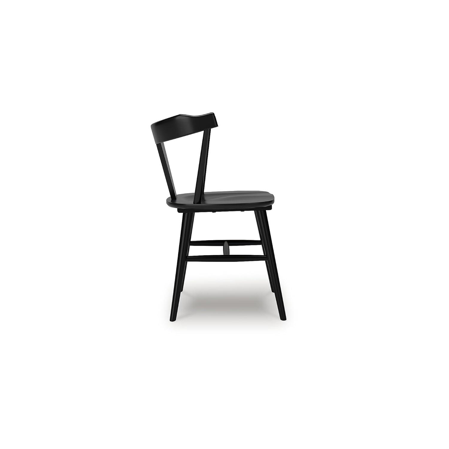 Set of 2 Centiar Dining Upholstered Side Chairs Black - Signature Design by Ashley: Faux Leather, Metal Base