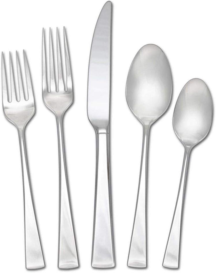 Lucia 20-Piece Polished Stainless Steel Flatware Set