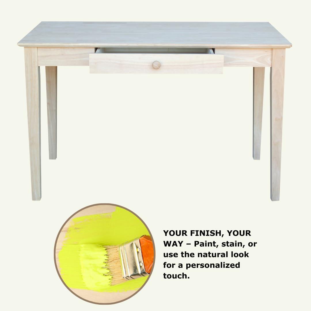 48" Writing Desk Unfinished - International Concepts