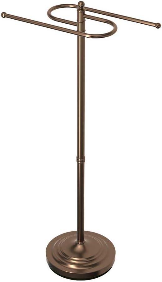 Free Standing Towel Holder | 38"H Floor Standing Towel Rack, Weighted and Padded Base