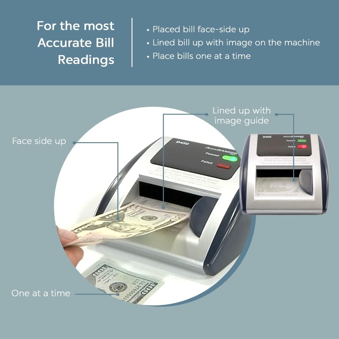 AccuBANKER D450 Counterfeit Money Checker with Infrared and Magnetic Detection