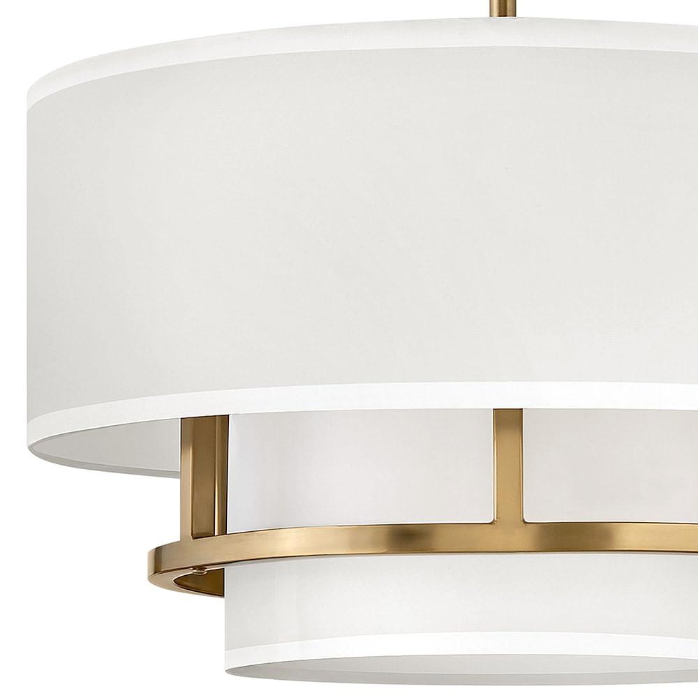 Graham Three-Light Semi-Flush Mount Ceiling Light w/ Faux Parchment Shades