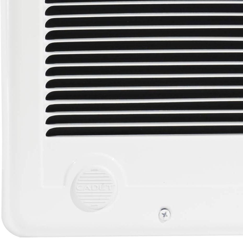 White Electric Forced Air Wall Heater with Automatic Shut-off