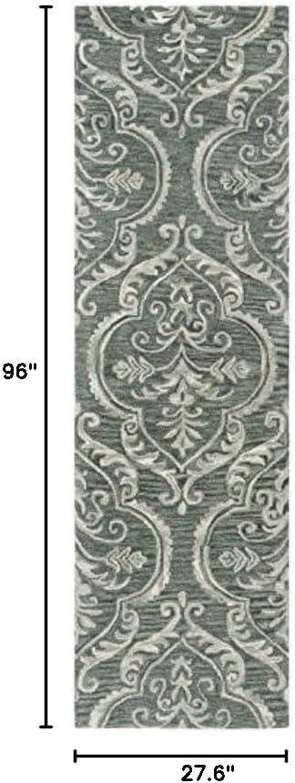 Blossom BLM603 Hand Tufted Runner Rug - Blue/Sage - 2'3"x8' - Safavieh.