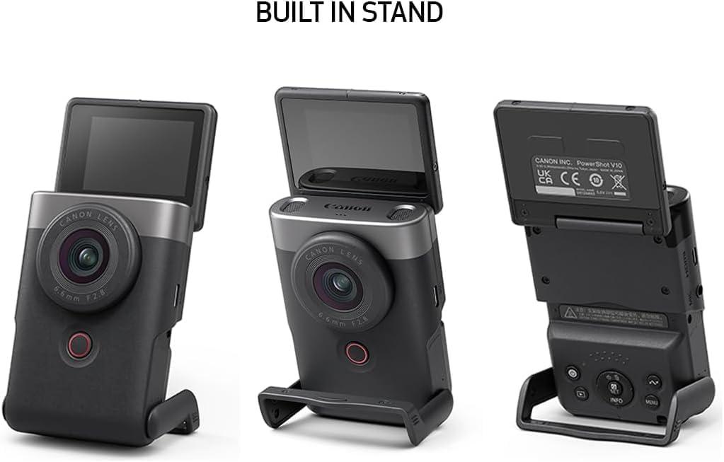 Canon PowerShot V10 - Digital camera - compact - 20.9 MP - 4K / 29.87 fps - Wi-Fi, Bluetooth - silver