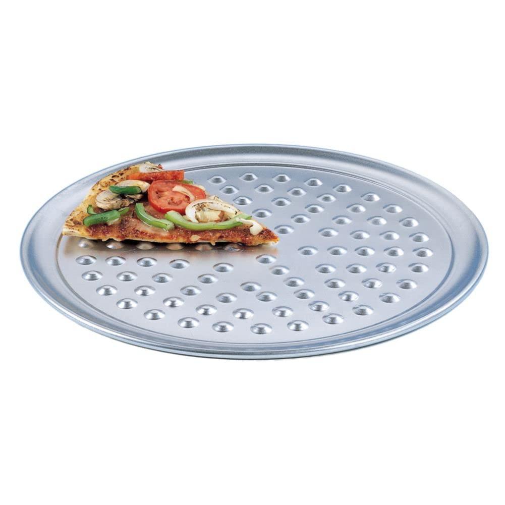 Wide Rim Aluminum 14" Pizza Pan w/ Nibs