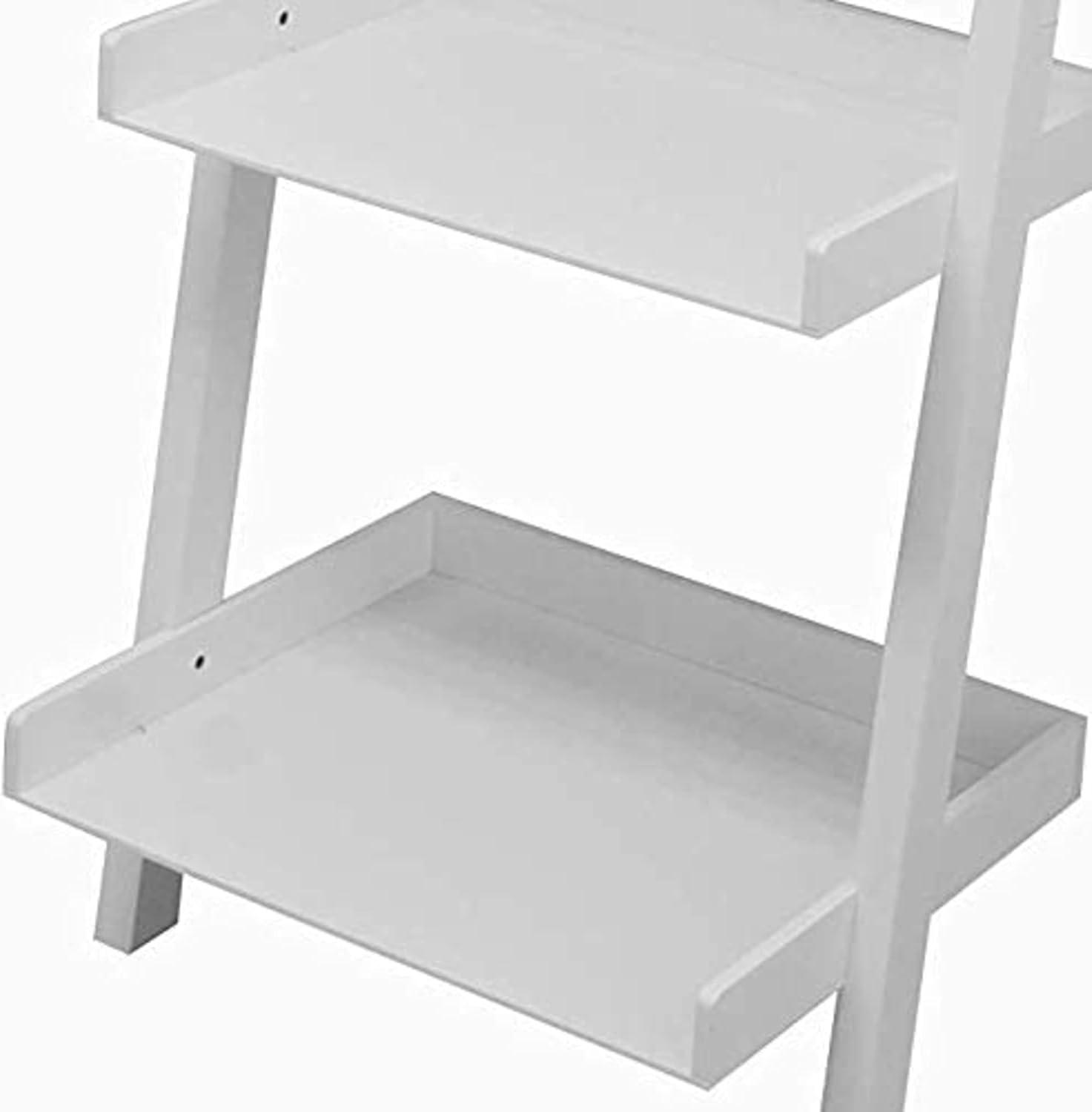 Hadfield 5-Tier White Ladder-Style Leaning Wall Shelf