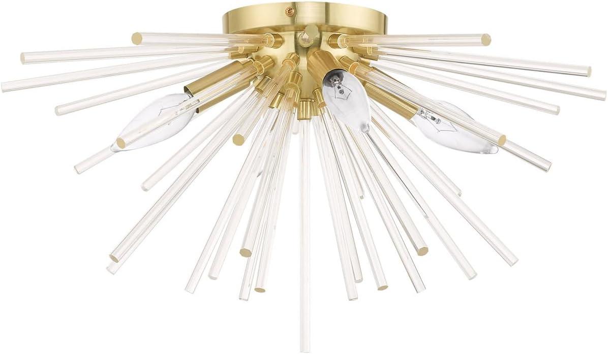 Livex Lighting Utopia 4 - Light Flush Mount in  Satin Brass