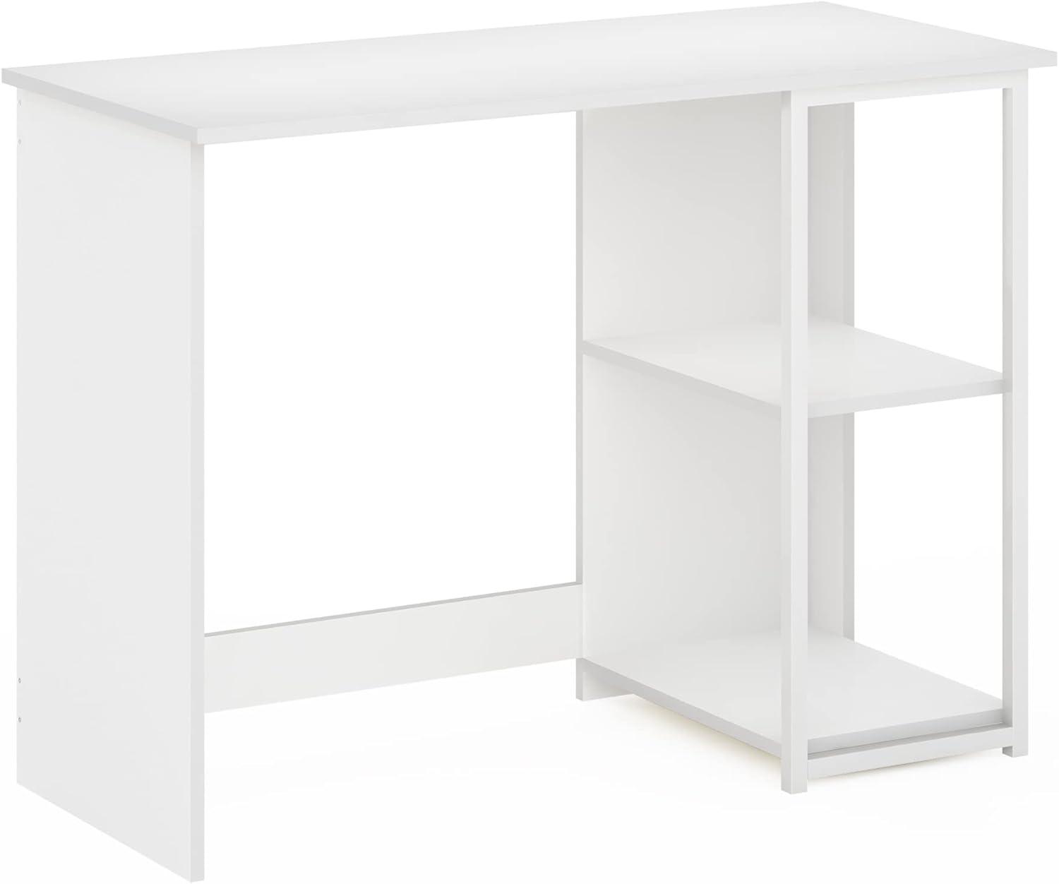 Furinno Camnus Modern Living Computer Desk 40 inch, Solid White/White