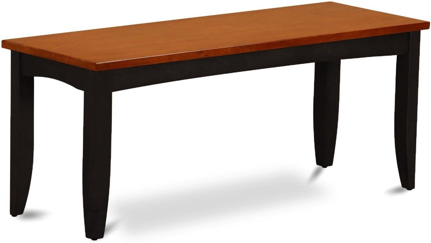 Parfait 17" Black and Cherry Rubberwood Dining Bench