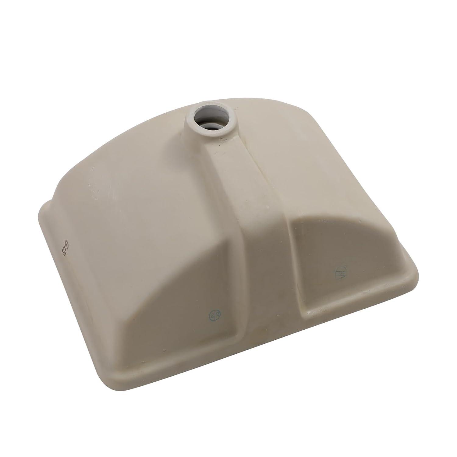 18" L x 14" W Undermount White Ceramic Rectangle Sink Under Counter Basin Bathroom Sink