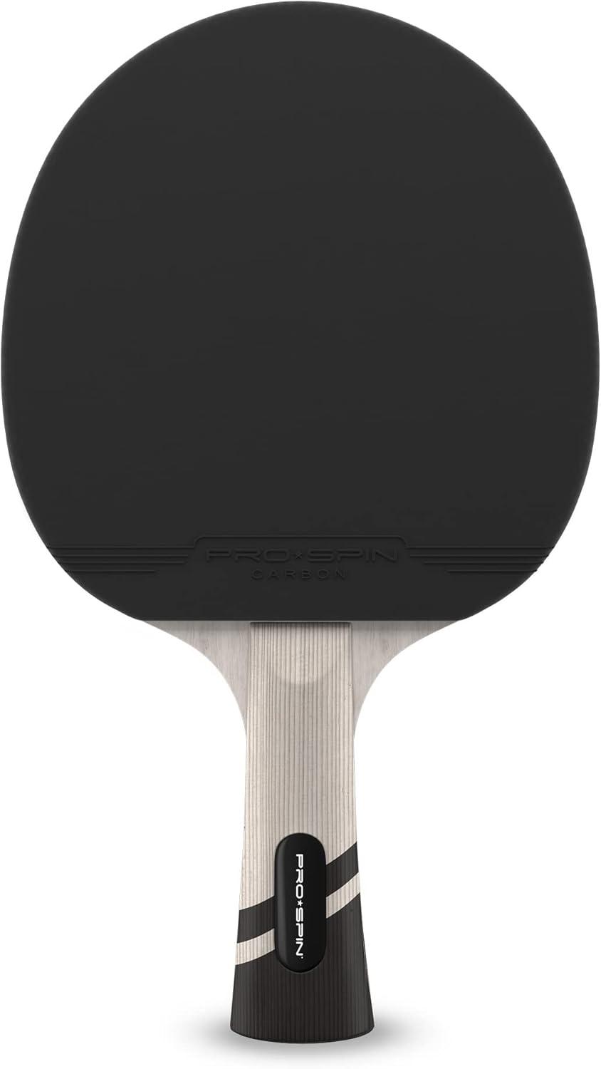 PRO-SPIN Ping Pong Paddle with Carbon Fiber, Limited Edition Blue Color, Performance-Level Table Tennis Racket, Shakehand Grip