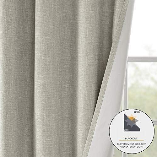 Madison Park Maya Printed Heathered Blackout Grommet Top Single Curtain Panel