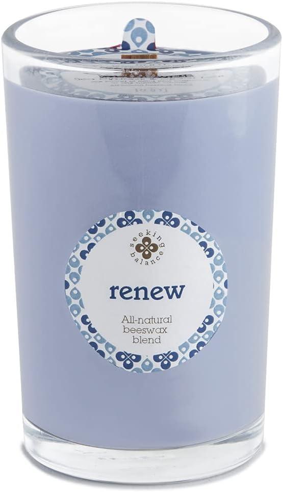 Renew Blue Beeswax Aromatherapy Jar Candle