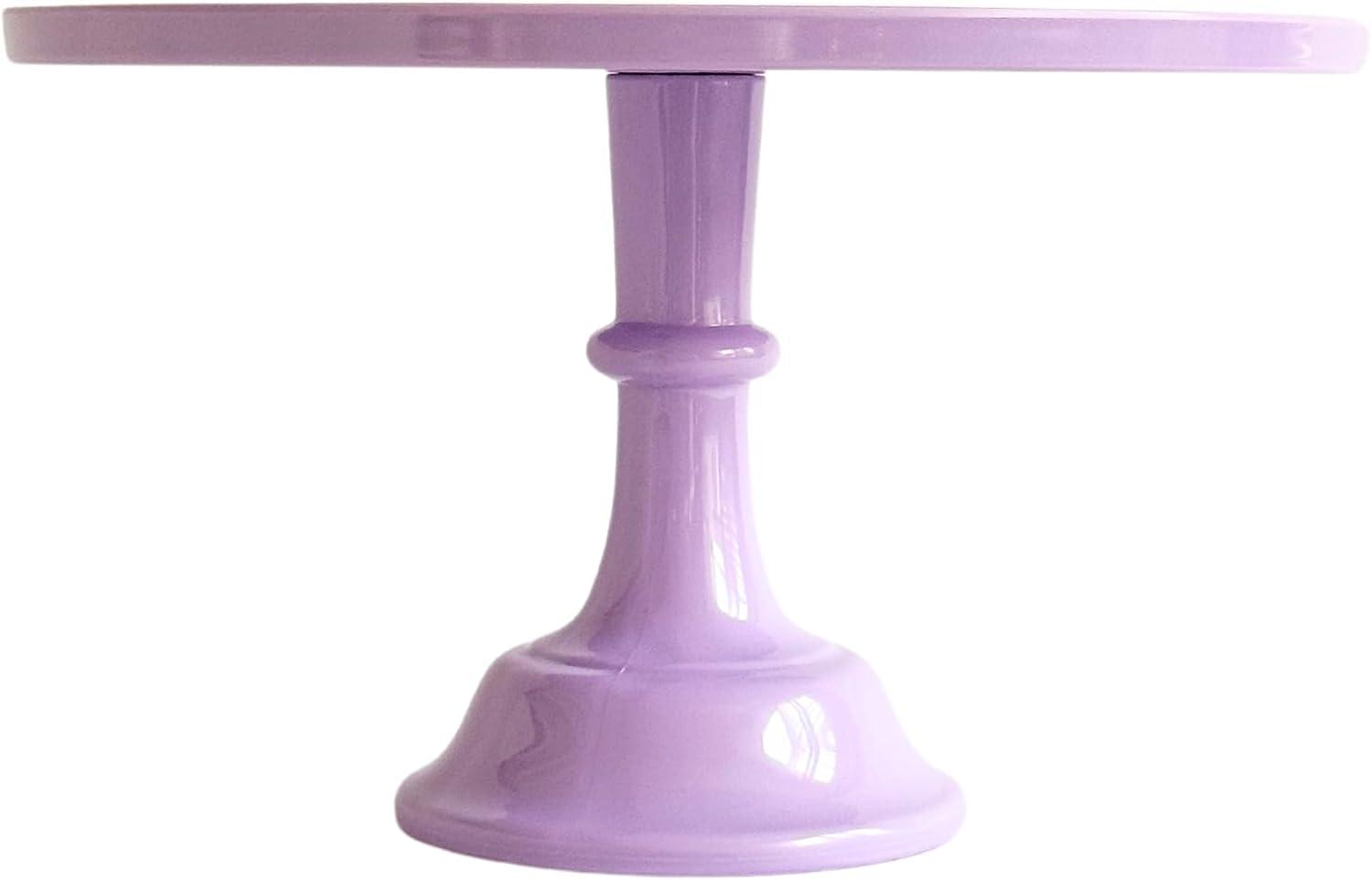 Sprinkles & Confetti 11" Purple Cake Stand – Durable Melamine Dessert Display for Weddings, Birthdays, Baby Showers, Brunches & Elegant Party Table Centerpieces