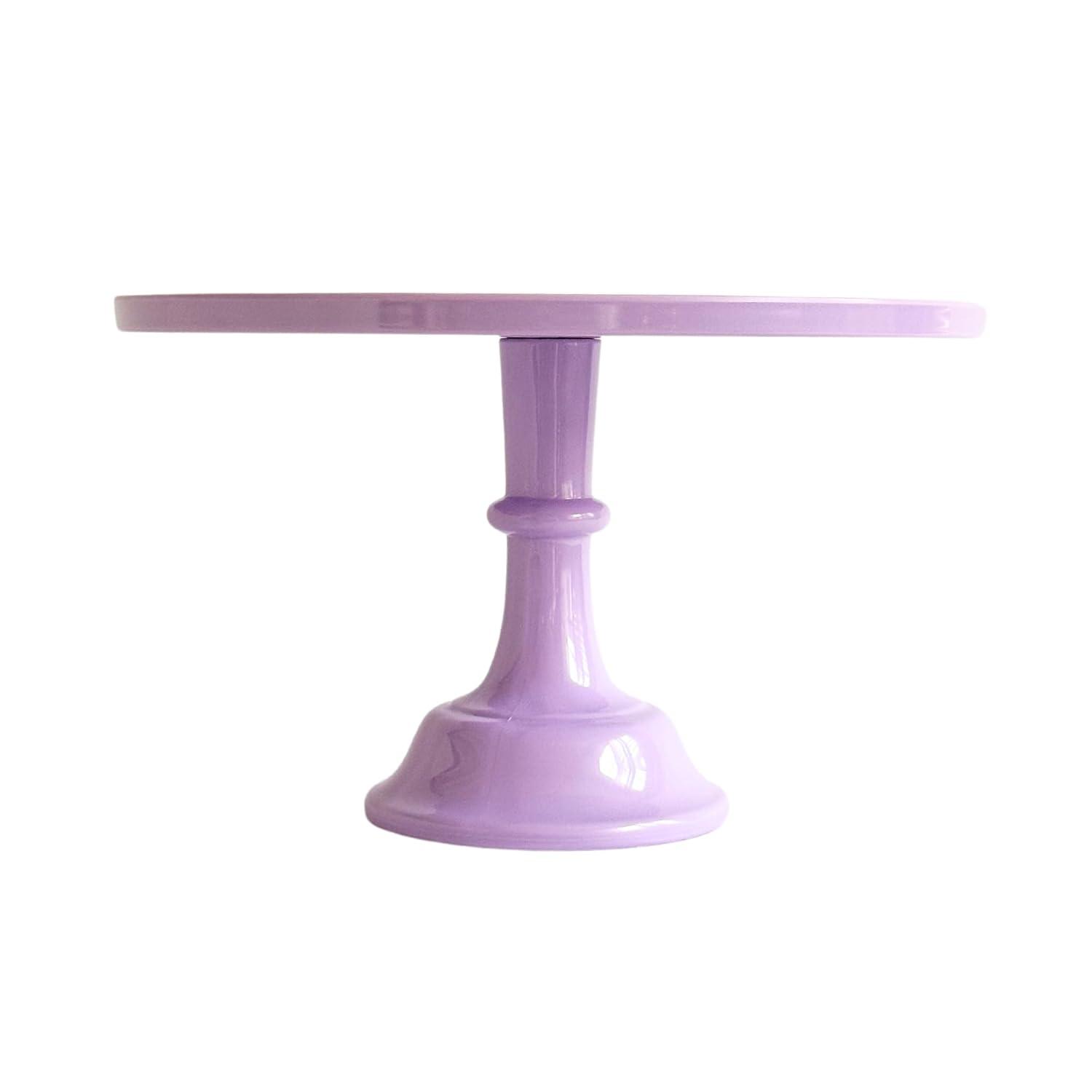 Sprinkles & Confetti 11" Purple Cake Stand – Durable Melamine Dessert Display for Weddings, Birthdays, Baby Showers, Brunches & Elegant Party Table Centerpieces