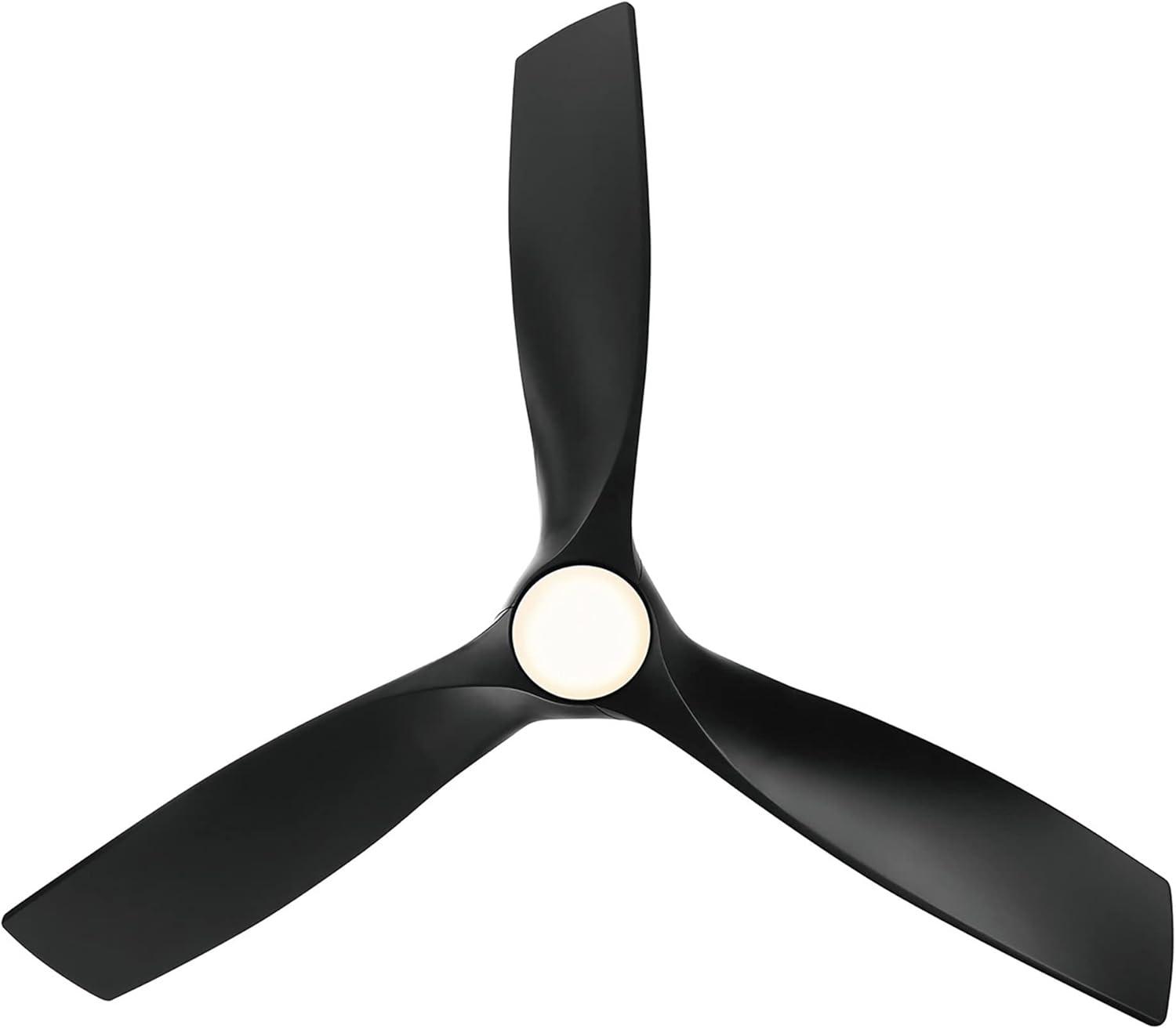 Zephyr 62" Matte Black Dimmable LED Smart Ceiling Fan with Remote Control