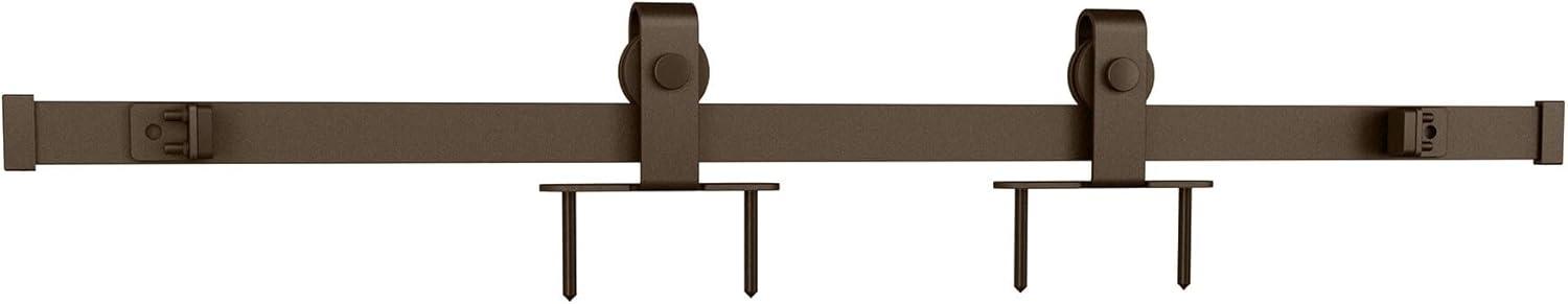 American Pro Decor Solid Steel Mini Sliding Rolling Barn Door Hardware Kit for Single Wood Doors