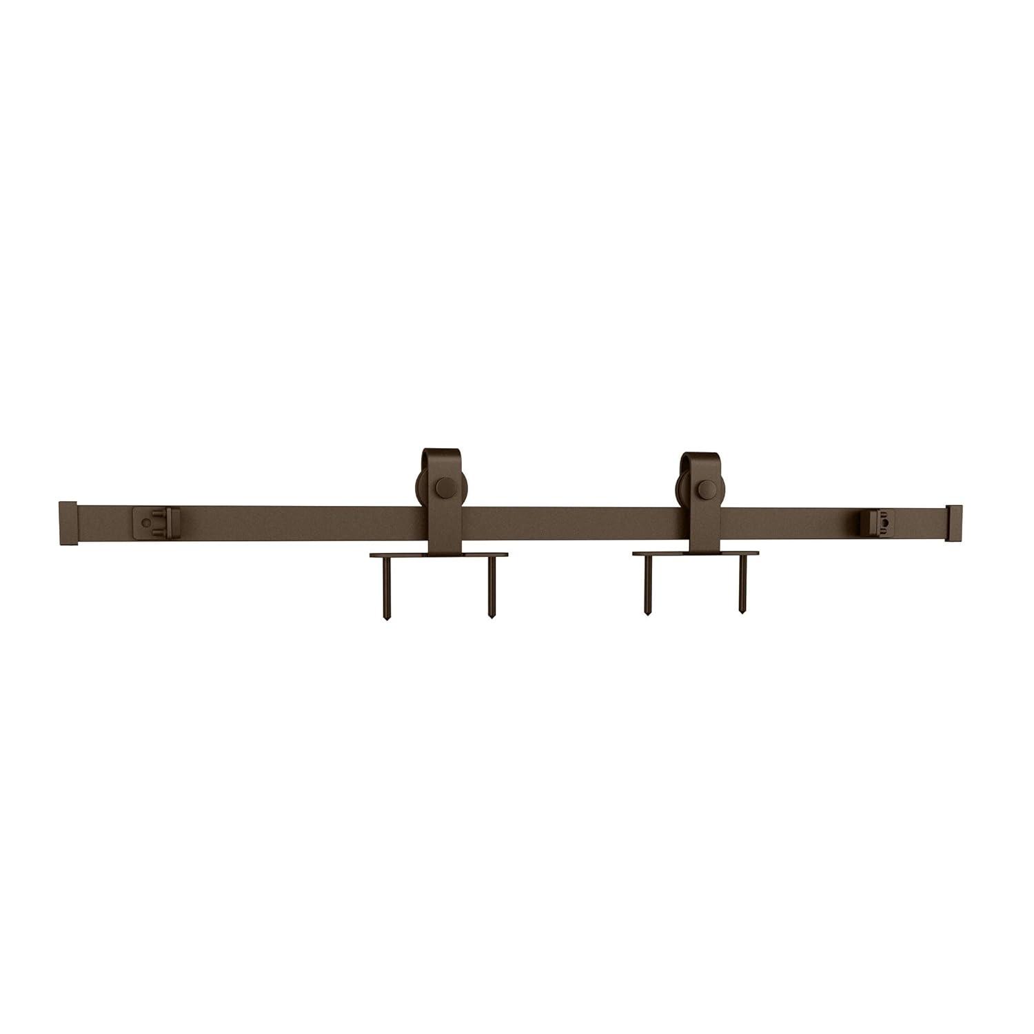 American Pro Decor Solid Steel Mini Sliding Rolling Barn Door Hardware Kit for Single Wood Doors