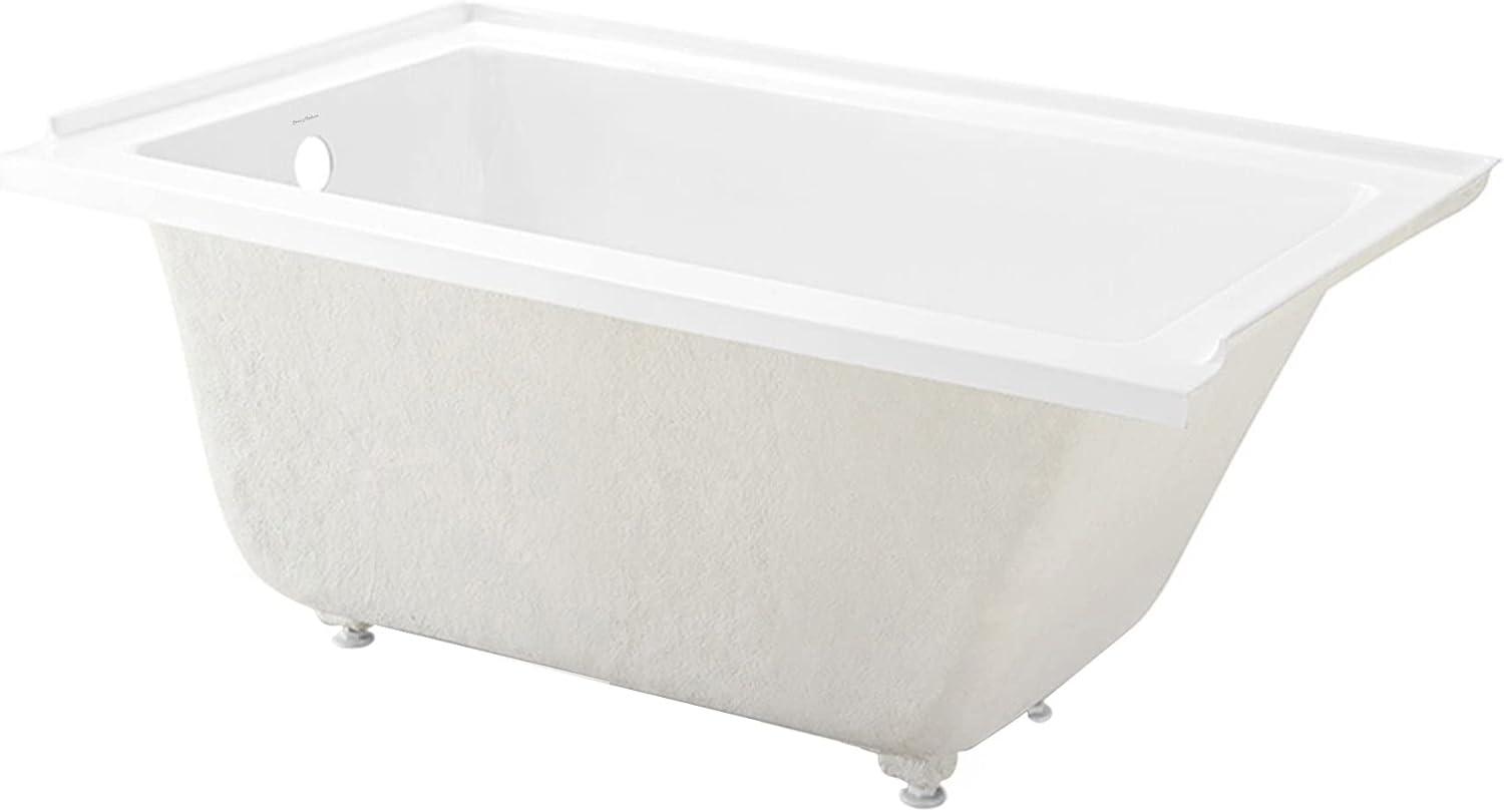 Voltaire 54" x 30" Acrylic Glossy White, Alcove Bathtub