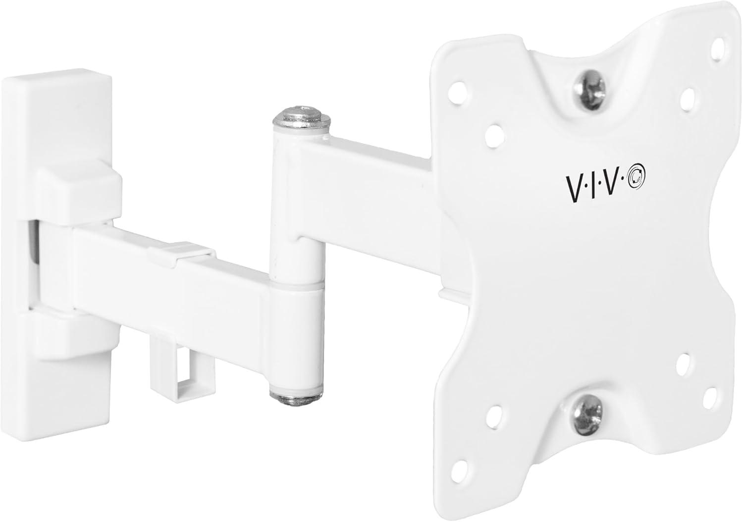 VIVO White Full Motion 13" to 27" LCD LED TV & Monitor Wall Mount