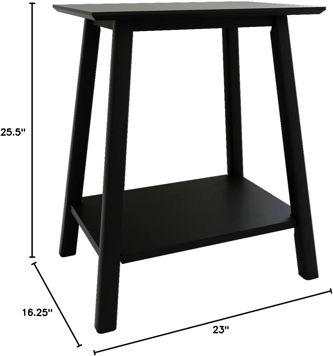 Plank+Beam Nightstand, Solid Wood Mid-Century Modern Bedside Table for Bedroom