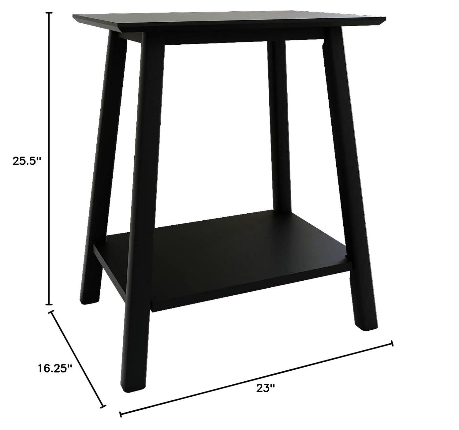 Plank+Beam Nightstand, Solid Wood Mid-Century Modern Bedside Table for Bedroom