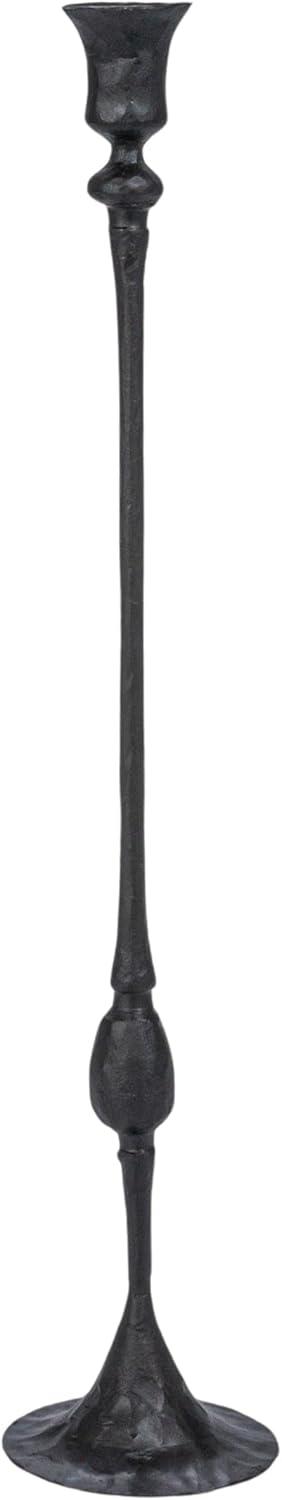Creative Co-Op Tall Decorative Hand-Forged Metal Taper Holder, Black