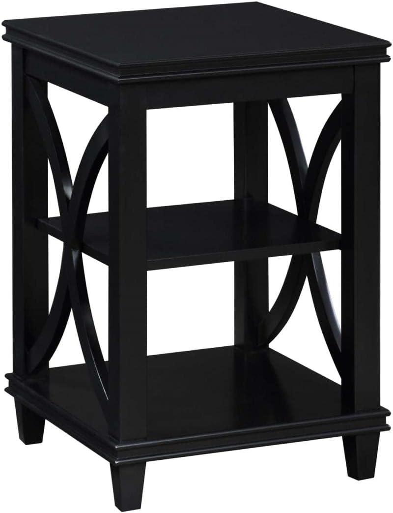 Convenience Concepts Florence End Table in Black Wood Finish