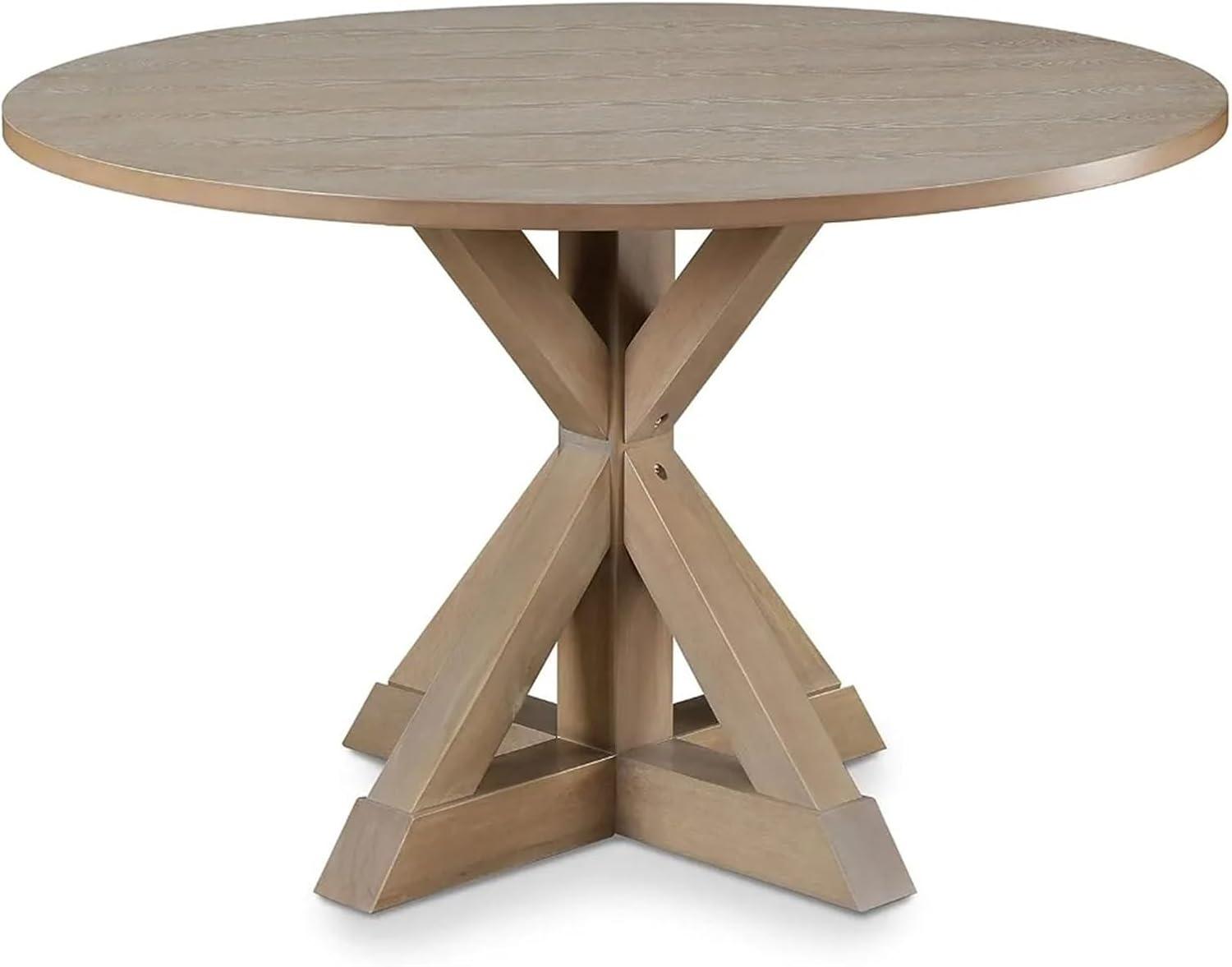 Finch Alfred Round Solid Wood Rustic Dining Table
