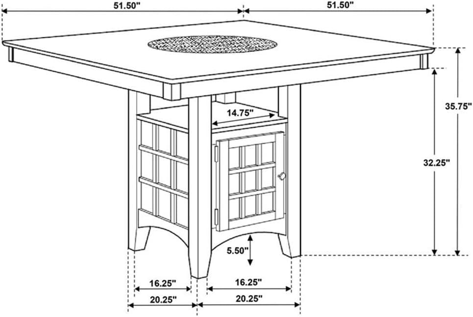 Gabriel 9-piece Square Counter Height Dining Set Cappuccino